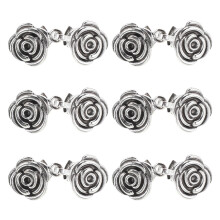 6Stk Retro Cardigan Clips Legierung, Blumendekor Für