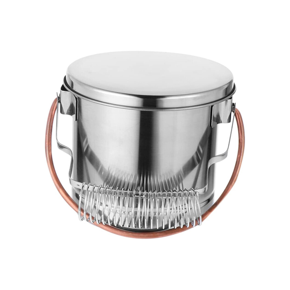 Stainless Steel Artist Brush Washer Bucket For Paint And Turpentine, Corrosionresistant Metal Body 9330225127390
