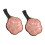 2pcs Ceramic Ink Dish Set with Dual Function Brush Holders, Ice Crackle Finish, Pink and White 1
