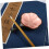 2pcs Ceramic Ink Dish Set with Dual Function Brush Holders, Ice Crackle Finish, Pink and White 3