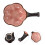 2pcs Ceramic Ink Dish Set with Dual Function Brush Holders, Ice Crackle Finish, Pink and White 5