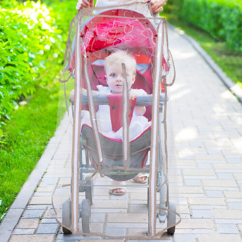 Wind- Regenschutz Für Kinderwagen, Eva Überzug Transparent 2