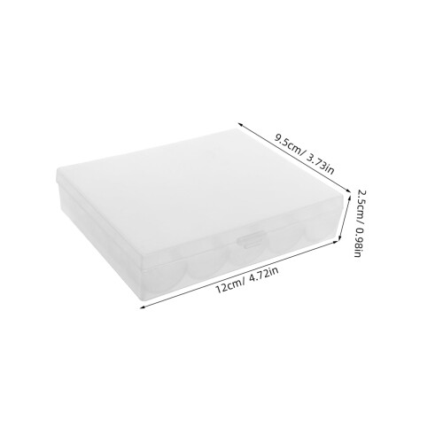 2pcs Clear Plastic Bobbin Organizer Box for Sewing Machine Supplies, Durable Compact Storage Case 1