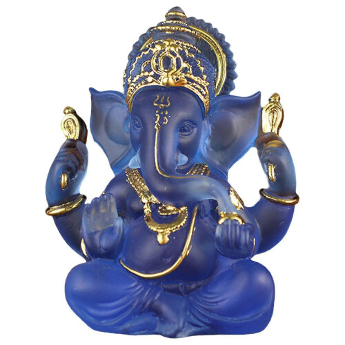 (Blue) Religious Lord Ganesh Statues For Home Decor - PJ