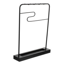 Wrought Iron Calligraphy Brush Holder with Stable Iron Support, MultiBrush Stand for Sumi Painting