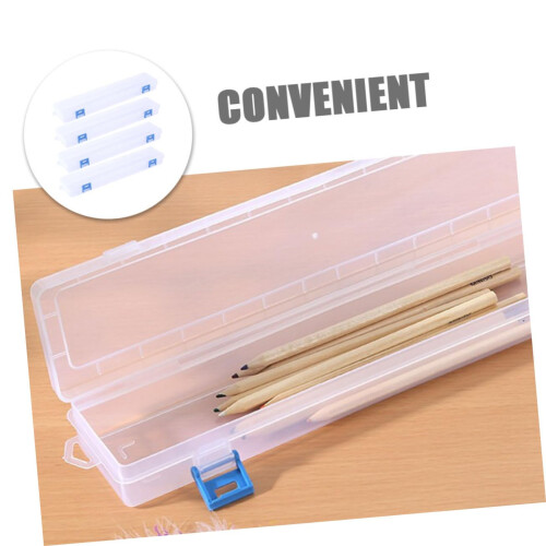 Art Supply Organizer Box Set 4pcs Stackable Storage Containers with Lids for Home School Office 2