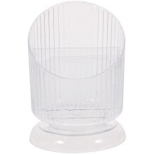 Transparent Makeup Brush Holder and Desktop Organizer for Cosmetics, Pencils and Office Supplies, 11.5x11.5x15.8cm