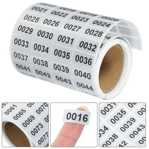 1 Roll of Self-Adhesive Number Stickers Rectangular Number Stickers Removable Number Stickers 2
