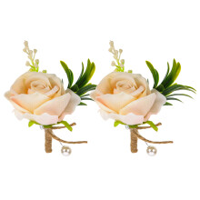2Stk Mehrfarbige Hochzeitsblumen Anstecker Aus Und Kunststoff
