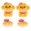 1Set Niedliche Resin Hundfigur Auto Mini Welpen Hellbraun 1