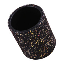 Makeup Brush Holder with Lid, Dustproof PU Cosmetic Brush Organizer Bucket for Travel and Vanity Use