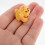 1Set Niedliche Resin Hundfigur Auto Mini Welpen Hellbraun 6