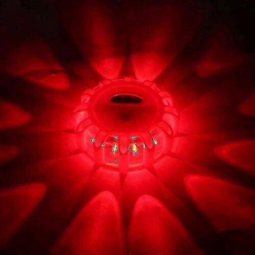 (1Pcs) 1/4-Pack Roadside Emergency LED Flashing Warning Flare Light Kit with Beacon Discs 2