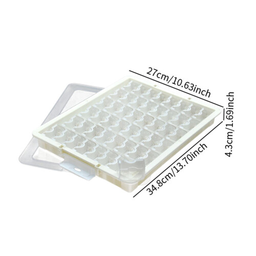 48 Grid Bead Storage Organizer Box for Crafts and Jewelry, Stackable Clear Plastic Container 1