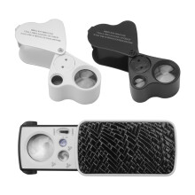 3 Pack Jewelers Loupe, 30X 60X 90X Illuminated Jewelers Eye Magnifier with UV Black Light and Bright LED Light for Gems
