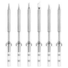 6 Stuks voor Pinecil TS100 Soldeerbouttips Vervanging, Draagbare Micro-Soldeerpenstations Soldeeraccessoires