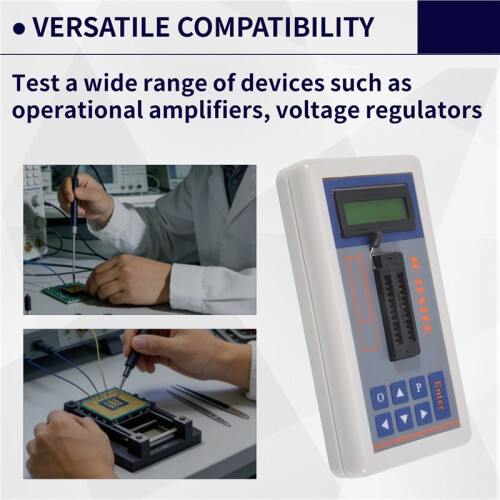 Integrated Circuit Tester, IC Transistor Capacitor Tester, Diode Checker Detector, with 5V 3.3V AUTO Mode,B 1