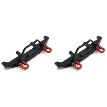 2X Black Metal Front Bumper for C14 C24 C241 1/16 RC Truck Crawler, Durable Upgrade Parts