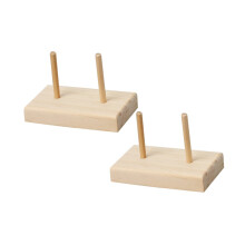 2 Pack Wooden Thread Holder Sewing Spool Organizer for Embroidery Quilting Crafts with Stable Base and Tangle Feed
