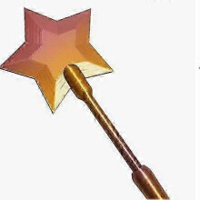 (Gold) 3D Printed Tap-to-Pay Wand 14-inch, Credit Card Wand, Star Shaped Magic Wands Contactless Payment Card Holder Wands