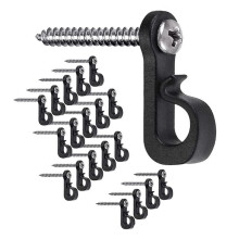 20pcs Hanger Hooks with Screw Anti-rust Waterproof Indoor Outdoor Light Hooks Clips for Hanging Fairy Lights Party Supplies Kaesi - DD