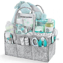 Baby Diaper Caddy Organizer Portable Holder Bag, Nursery Essentials Storage Bins