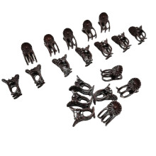 (Brown) 50pcs Orchid Stem Clips,medium Daisy Plant Clips Plant Support Clips Garden Flower Thick Plastic Vine Clips