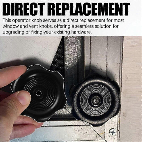 3 Pack Black 1inch Shaft RV Window and Vent Knob 2