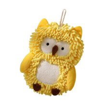 Cartoon Hand Towels for Bathroom Kitchen Owls Soft Hand-Yellow