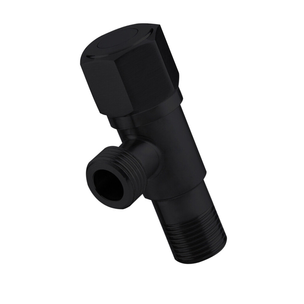 Water Flows Control Valves 1/2Inch Turn Angle Stop Valves-Black 7696001854914