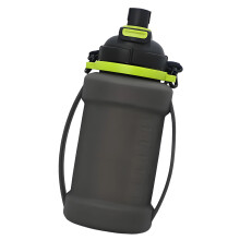 Opvouwbare campingwaterfles Food-grade siliconentextuur-Zwart