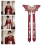 Delicate Red Embroidered Neck Scarf Lightweight And Comfortable 2