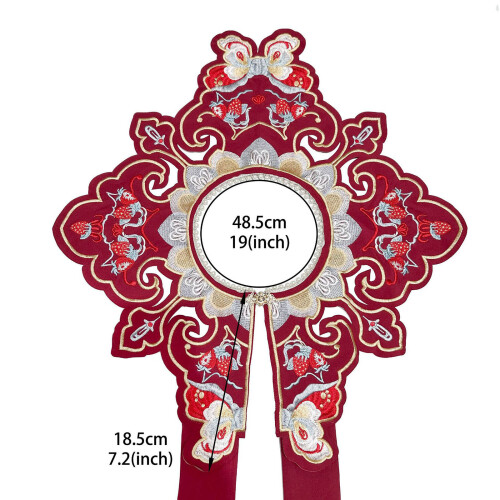 Delicate Red Embroidered Neck Scarf Lightweight And Comfortable 2
