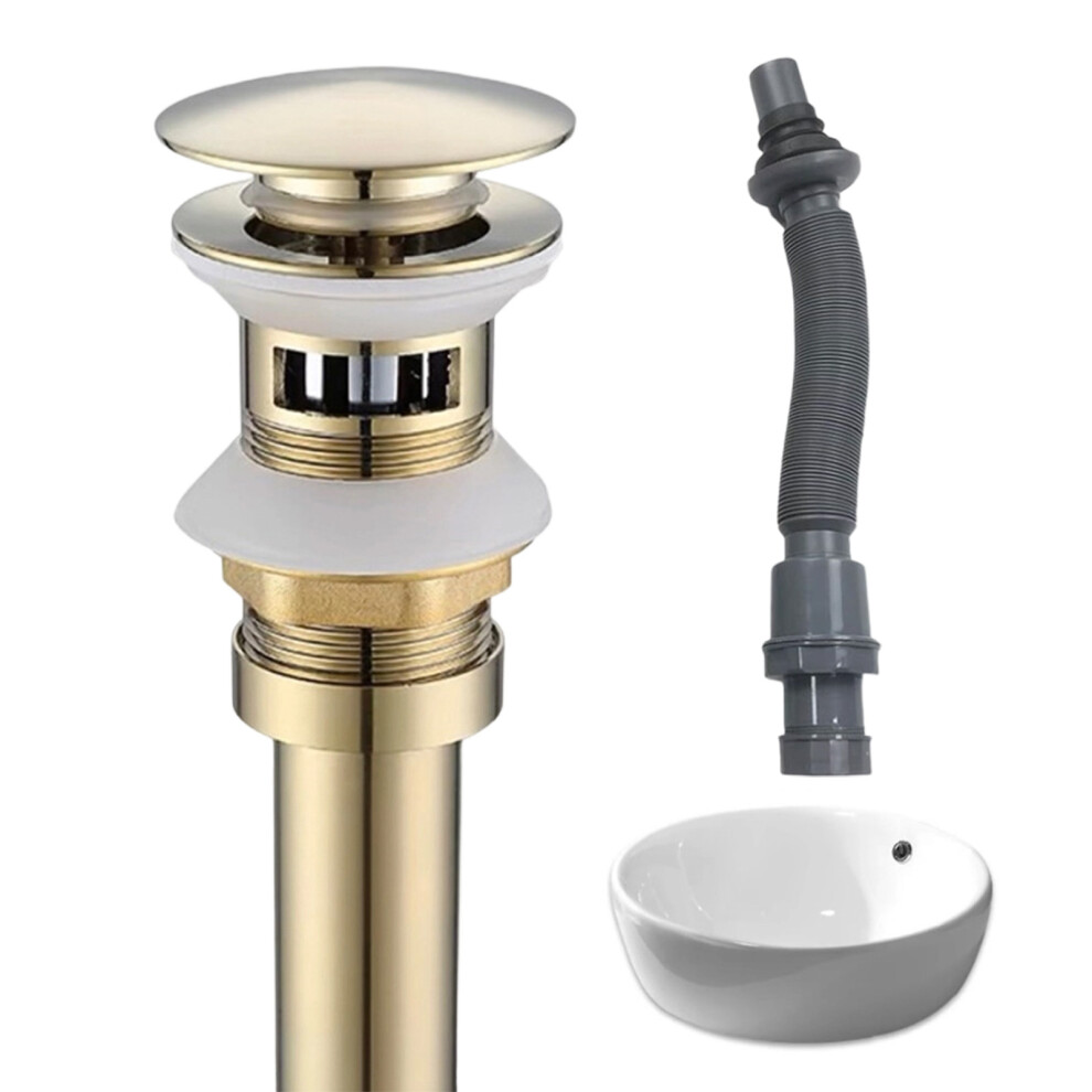 Kitchen Bath Drain Stopper Bounce Type-Gold There Are Holes 7754001996406