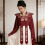 Delicate Red Embroidered Neck Scarf Lightweight And Comfortable 5