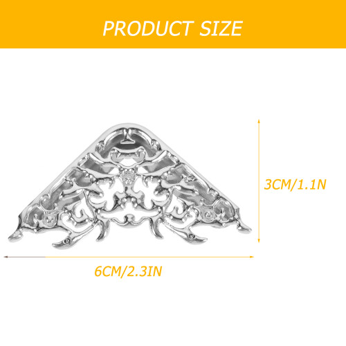 5Stk Metall Ecke Schutz Silber Handtasche Zubehör DIY 1