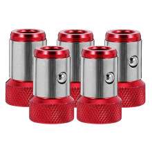 5Stk Magnet Schraubbit Halter Aluminium Rot Für Effiziente