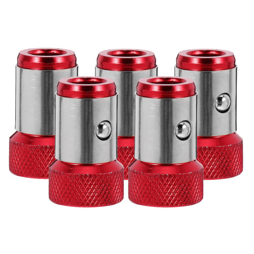 5Stk Magnet Schraubbit Halter Aluminium Rot Für Effiziente