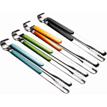 4 Pcs Stainless Steel Kitchen Tongs, Serving Tongs for Cooking, 10" Metal Food Tongs with Non-slip Comfort Grip, Non-stick Cooking Tongs High Heat Res