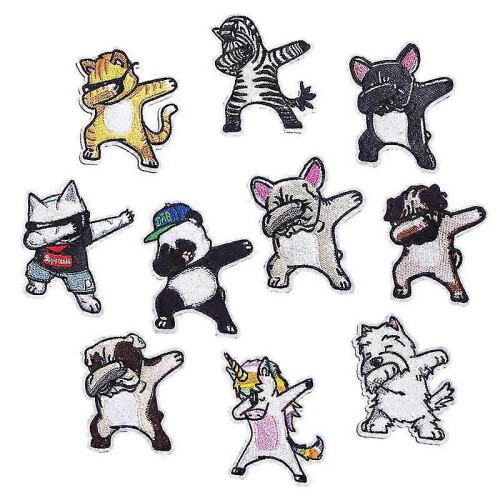 10 Pack Dog Iron-on Patches Sew-on Appliques - DD