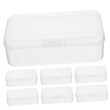 10Pcs Clear Storage Boxes with Hinged Lid for Beads Crafts and Accessories Durable Plastic Organizer