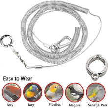 Pet Bird Anklet,Parrot Foot Chain 3M Ultra-Light Parrot Bird Harness Leash Anti-bite Outdoor Flying Training Rope Pet Supplies fo