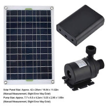Bomba de água solar de 50 W, 800 L/h, 12 V CC, silenciosa, para fonte de água de jardim e família.