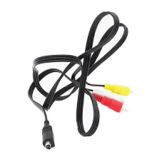Cabo A/V VMC 15FS RCA para porta de 10 pinos. Conecte sua câmera à TV ou videocassete para obter vídeo nítido e som cristalino. fg2025031700745