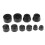 10 boccole coniche cilindriche nere per skateboard longboard. 1