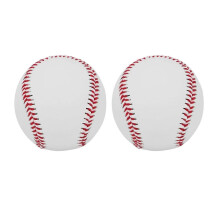 2PCS Adult Baseball Soft Leather Sports Practice and Training Softball PU Leather Baseball Stitched T Ball Suitable for Game Practice Training Game Ba