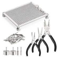 Drahtbiegevorrichtung mit Schmuckzangen-Set, Werkzeugset für die Schmuckherstellung, Perlenarbeiten, Drahtformen und DIY-Projekte