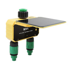 Dual Zone WIFI Solar Irrigation Smart APP Control Automatic Irrigation System Outdoor Water Garden W