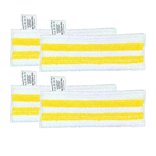 Conjunto de 4 panos de microfibra para lixar pisos, compatíveis com as lixadeiras Karcher Easyfix SC2, SC3, SC4 e SC5.