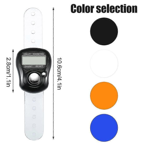 4 Pieces Electronic Lap Counter, 5 Digit Resettable Finger Counter,hand Counter with Lcd Display - PJ 1
